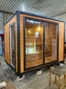 AREMBUD EU tiny house 7 gallery sauna wood belgium barn module modern a-frame Modular Home delivery 2