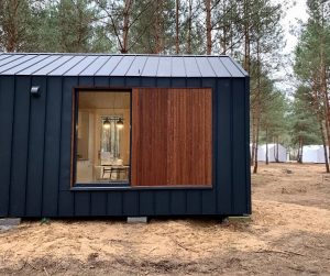 AREMBUD EU tiny house gallery sauna wood 2 belgium module modern barn 35 a-frame Modular Home metal